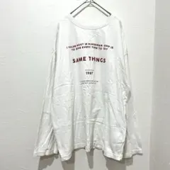 ダブルクローゼット(F)ロゴプリント ロンT ホワイト ゆるだぼ Wclosetのサムネイル