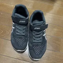 asics キッズスニーカー 黒/グレー
