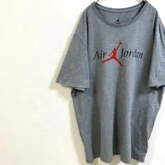 C2132 エアジョーダン　ナイキ　tシャツ（XL）半袖　大きいサイズ　グレー