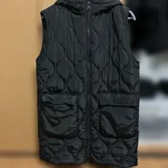 ＊大SALE＊ ZARA ブラック フード付き中綿ベスト 13-14サイズ
