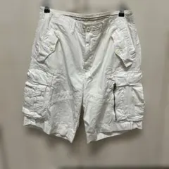 90s□ポロラルフローレン【34】カーゴショーツ ハーフパンツ ホワイト