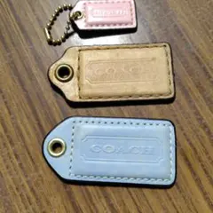 COACH レザータグチャーム3個セット