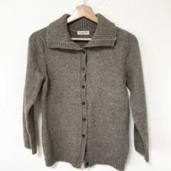 Samansa Mos2 ブラウンカーディガン　毛50%ナイロン50%
