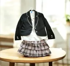 MARIARJUE 女の子スーツ4点セット　卒園式　入学式 リボン付　130A