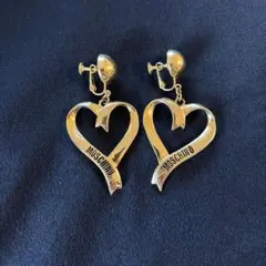 MOSCHINO ハートモチーフ イヤリング ゴールド ヴィンテージ