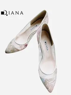 【美品✨】D.IANA 花柄レースポインテッドトゥ ハイヒール　22cm 卒業式