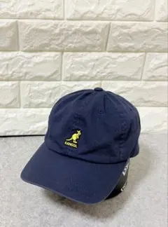 KANGOL キャップ ネイビー レザーベルト