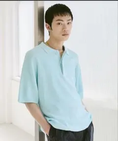 ソエルテ　Loose knit polo shirt /ルーズニットポロシャツのサムネイル