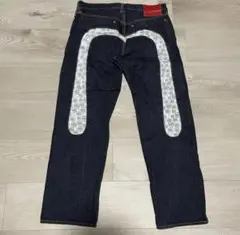 EVISU エヴィス エビス 家紋大黒切替 セルビッチ デニムパンツ 濃紺 
