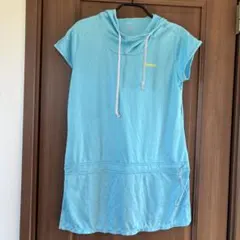 Reebok PLAY 水色フード付きドレス