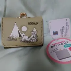 MOOMIN 小銭入れ付き三つ折り財布 グリーン