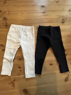 コットンパンツセット ホワイト ブラック