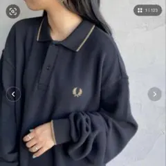 FRED PERRY×JEANS FACTORY 別注 ポロシャツ ネイビー