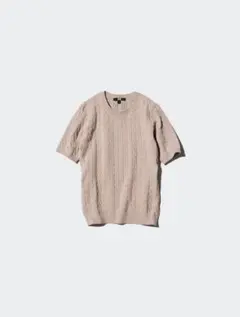 UNIQLO ケーブルクルーネックセーターXL ベージュ