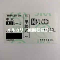サイレンススズカ　天皇賞　秋　現地　単勝　馬券 サイレンススズカ 天皇賞 秋 現地 単勝 馬券 サイレンススズカ