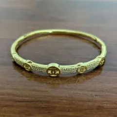CCマーク ノベルティ バングル ゴールド&シルバーセット♡ シルバー バングル ロゴ付き ノベルティ ブレスレット シャネル - メルカリ