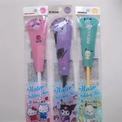 水をはじく扇子　 3個セット ハローキティ クロミ ポチャッコ　サンリオ　野外