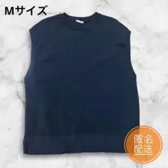 【値下げ中】GUブラックベストMサイズ　ノースリーブニット