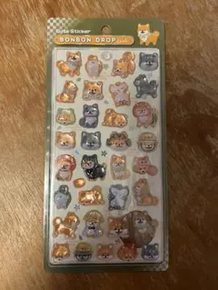 ボンボンドロップシール　和柄　柴犬　正規品