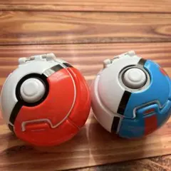 タカラトミー ポケモン　ポケデルゼ 本体（モンスターボール）　赤青２個セット