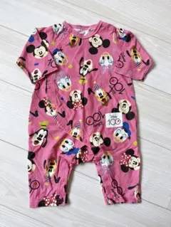 新品未使用　Disneyミッキーミニーロンパース　100周年　60〜70