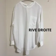 RIVE DROITE リヴドロワ　ジョーゼットポケットブラウス　ホワイト