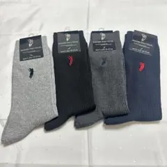 お買得　WESTERN POLO TEXAS メンズソックス 4足組　25〜27