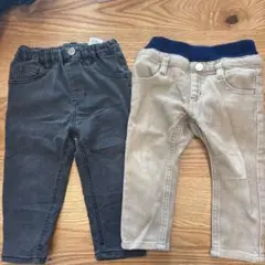 黒とベージュのパンツセット 90サイズ