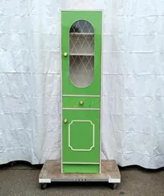 昭和レトロ　家具　レトロポップ　アーチ窓　インテリア　食器棚　飾り棚　チェスト 昭和レトロ／家具／レトロポップ／アーチ窓／インテリア／食器棚