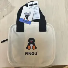 PINGU×松本セイジ　 スクエアミニランチバッグ　（アイボリー）