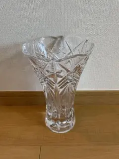 ボヘミア　クリスタルガラス 花瓶 約25cm