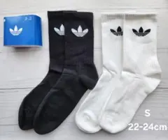 新品 アディダス オリジナルス 22-24cm S ソックス　2足