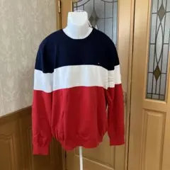 TOMMY HILFIGER トレーナー XXL ネイビー/ホワイト/レッド