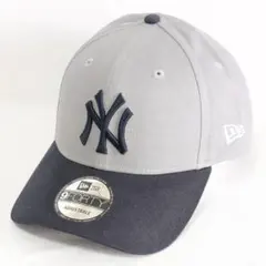 NEW ERA キャップ ヤンキース ロゴ グレー ワンポイント　9FORTY