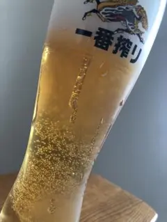 食品サンプル　グラスビール　麒麟一番搾り　水滴付き