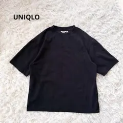 UNIQLO エアリズム コットン Tシャツ オーバーサイ半袖 黒 M 男女兼用