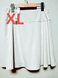 新品 GU ドライストレッチスコート GA オフホワイト XLサイズ ジーユー