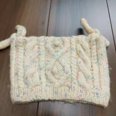 ニット帽　ホワイト　赤ちゃん