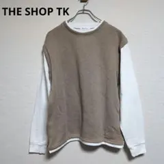 THE SHOP TK トレーナー　カジュアル　リブ袖【Lサイズ】