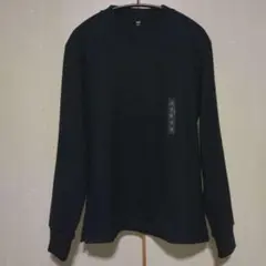 【新品】ユニクロ ソフトニット フリース クルーネックT メンズ Sサイズ 青