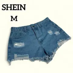 即購入OK✨SHEIN【M】デニムショートパンツ 美脚 ビーチ 夏服 ダメージ