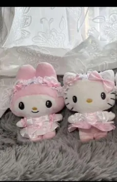 アベイル ハローキティ マイメロ　白猫バレリーナ マスコットチャーム