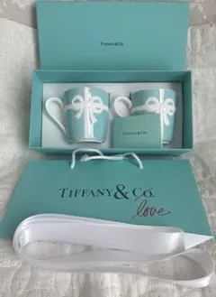 Tiffany & Co. ブルーリボンマグカップ2個セット