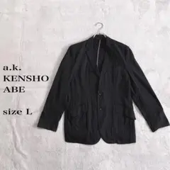 KENSHO ABE ストライプ テーラードジャケット サイズＬ　春夏物