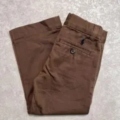 【美品】キッズ ポロバイラルフローレン チノパンツ ブラウン 100