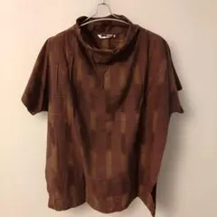 萌 /moyuru COTTON100% シャツ ブラウンチェック