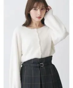 mercury duo ミニシャギークルーネックカーディガン　未使用タグ無し