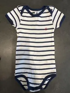 プチバトー　ストライプロンパース 24m/86cm