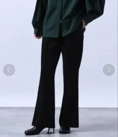 HARE ヌバックライクフレアスラックス BLACK M