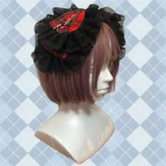 フリル付きリボンヘッドドレス